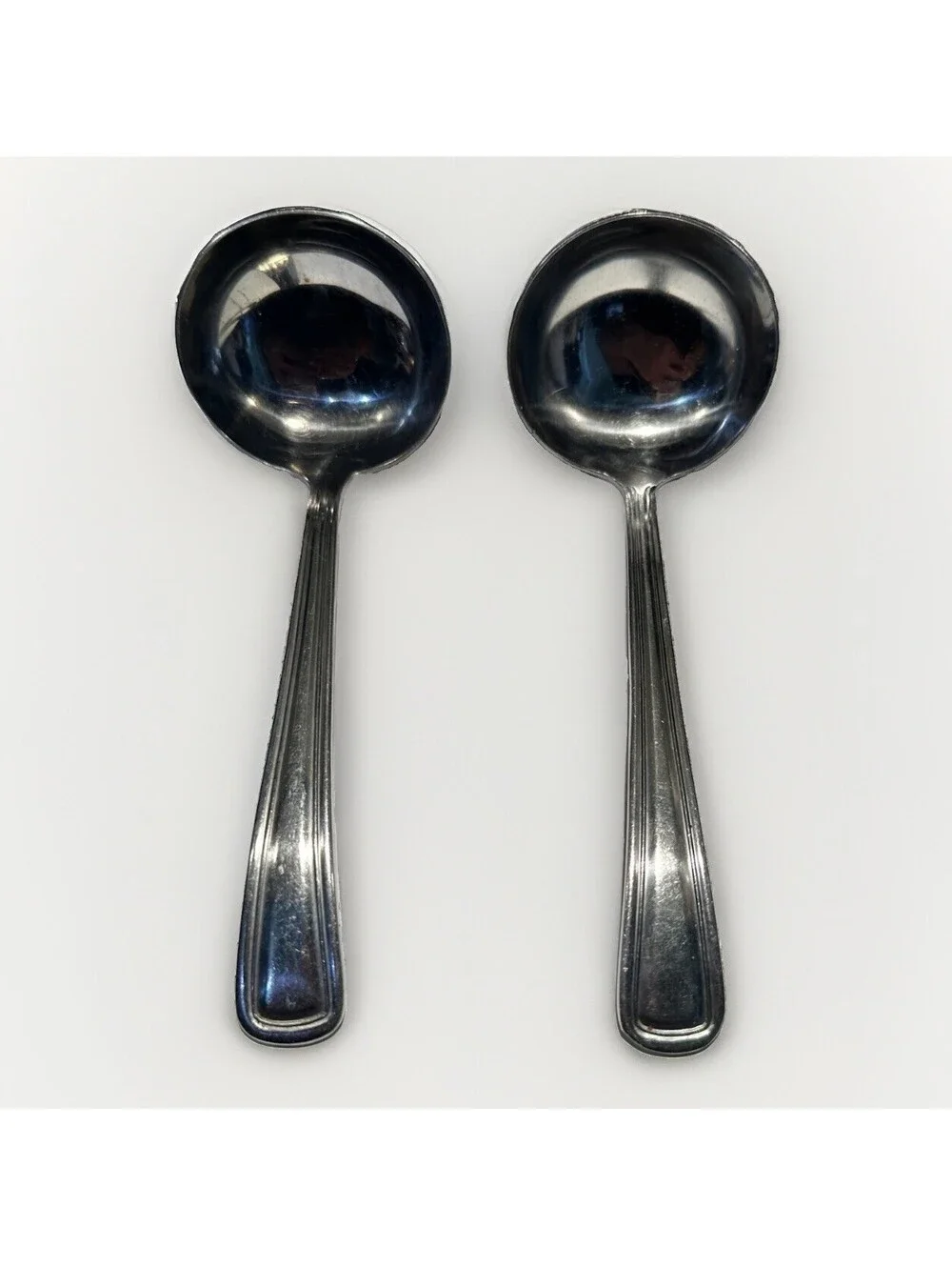 Set of 2 Vintage Stainless Steel Gravy Soup Ladles Korea GB 3 Star 7.5
